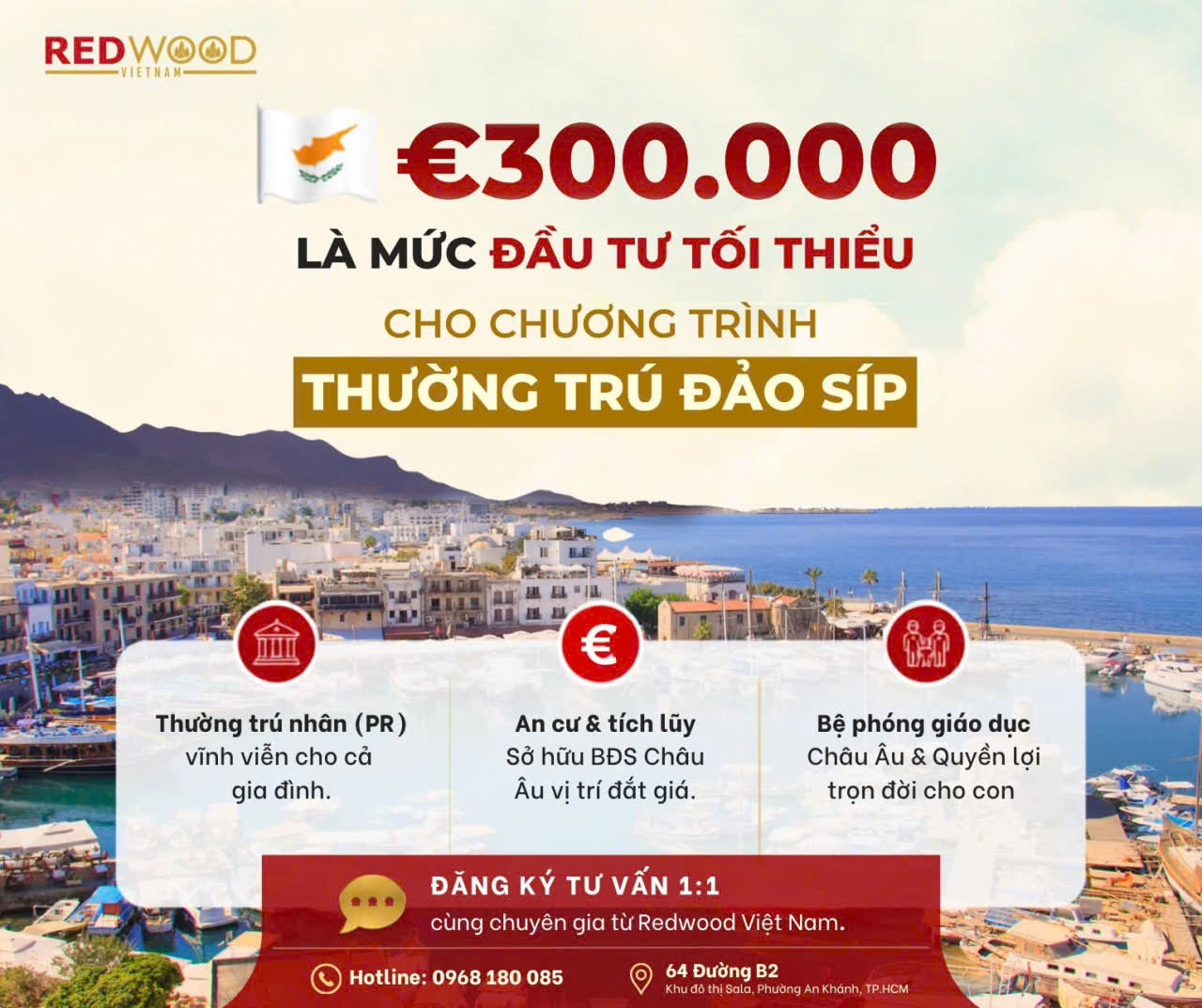 định cư Síp 300.000 EUR