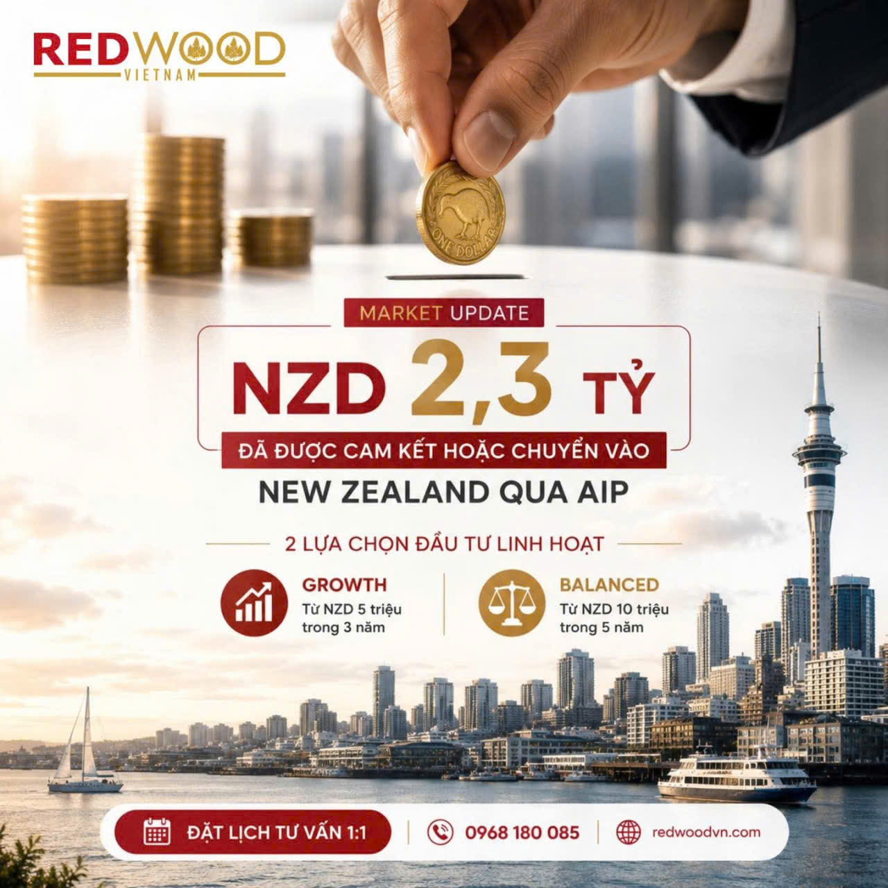 AIP New Zealand vốn đầu tư